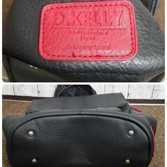 【美品】D.KELLY ディーケリー リュックサック バックパック レザー ブラック 大容量 ロゴマーク メンズの画像