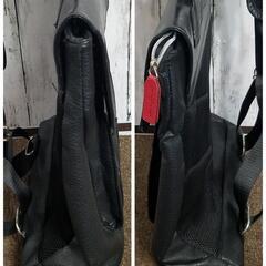 【美品】D.KELLY ディーケリー リュックサック バックパック レザー ブラック 大容量 ロゴマーク メンズの画像
