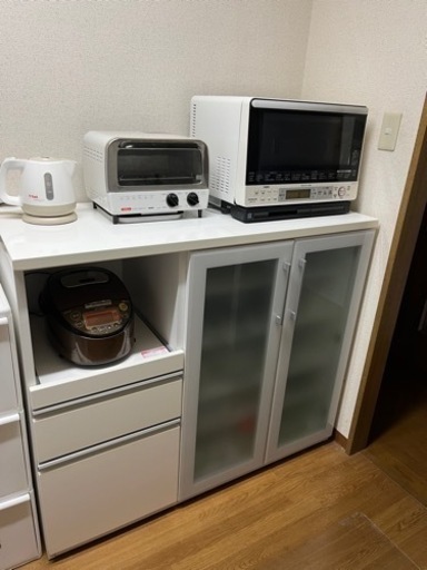 ニトリ　食器棚　レンジ台　ミドルレンジボード　キュリー2