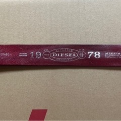 【お取引者様決定】★ DIESEL(ディーゼル)  本革ベルト 品番：B-SILVER  x07490  ★カラー：エンジ色の画像