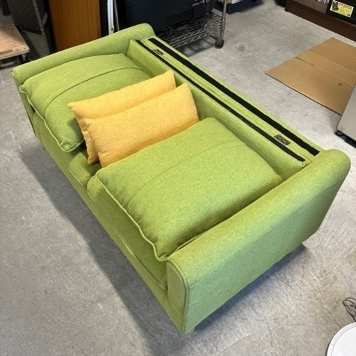 ☆人気商品!!☆ 可愛いライトグリーン!! 早い者勝ち!! 2人掛け ソファ ラブソファ カウチ 