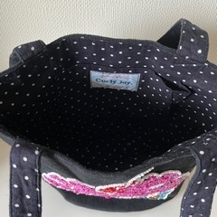 値下げ　カーリーコレクション　スパンコールバッグ　カップケーキの画像