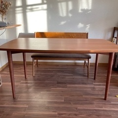 引取限定】unico ウニコ ダイニングテーブルセット ベンチ