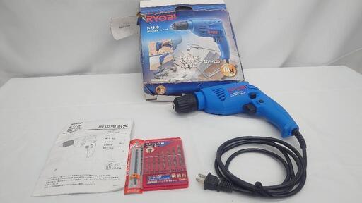 【未使用に近い!】『画像のドリルセット付き！』RYOBI ドリル MD-12VR 正逆転・無段変速 機能付き リョ-ビ