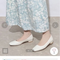 ラウナレア Launa lea スクエアトゥフラットパンプス(0511)の画像