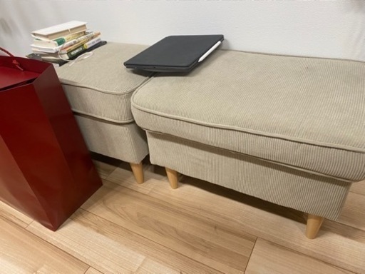 IKEA オットマン付　STRANDMON ストランドモン 1人掛けソファー
