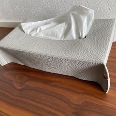 ティッシュケース グレー