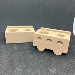 ハンドメイド 3Dプリンター 電車型 ペン立て ハンコ立て 印鑑立て メモスタンドの画像