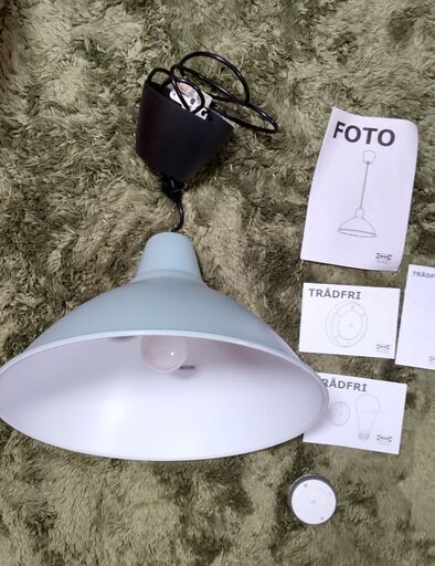 IKEA　シーリングライト、LED電球、リモコン一式