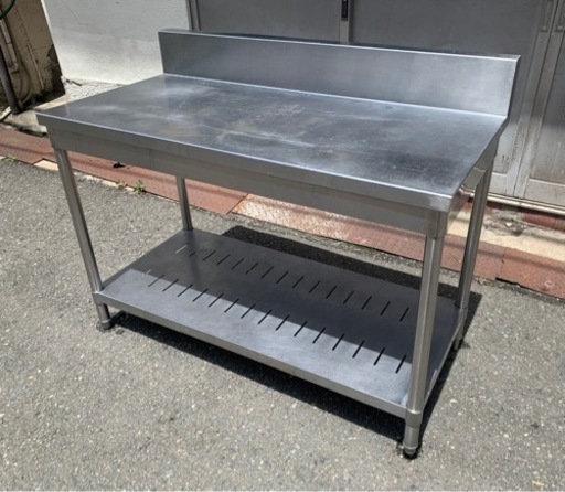 tanico 業務用 コンロ台 作業台 調理台 1200×600×815+150 バックガード付き キッチン 用品 店舗 居酒屋 飲食店 ガス台 厨房機器 大阪発