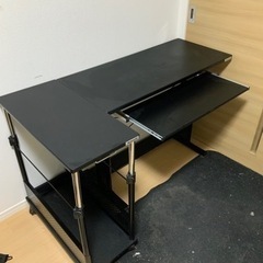 可変式パソコンデスク　ワゴン付き　Bauhutte