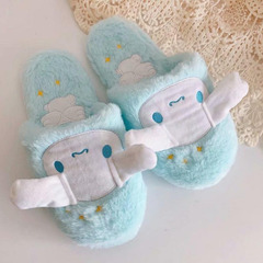 【即日・手渡し可】女性屋内スリッパ漫画マイメロディシナモロールプ...