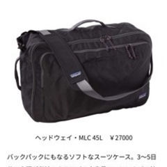 Patagonia】 3WAY旅行バック