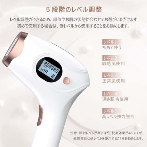 【新品】サロン品質IPL光脱毛器 全身脱毛 99万発照射 男女兼用