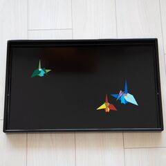 【未使用】折り鶴のお盆