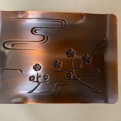 お値下げ！！★未使用★銘々皿　いぶし銅仕上げ　木箱入り5枚セットの画像