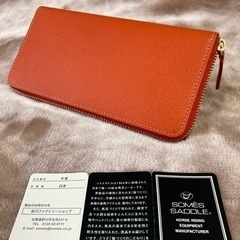 ソメスサドルsomes saddle ラウンドファスナー長財布　レディース