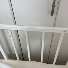 ベビーベッド　60×90センチ　ミニサイズ　マットレス付き　カトージ　白の画像