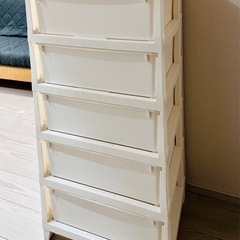 衣類収納タンス（プラスチック製）54×40×106.5の画像