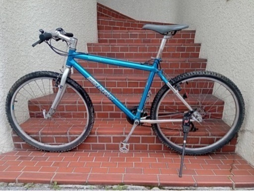 【26インチマウンテンバイク】ミヤタ製　3x7段変速　アルミフレーム　クロモリフォーク使用　若林自転車　浜大津　SALE中❗️