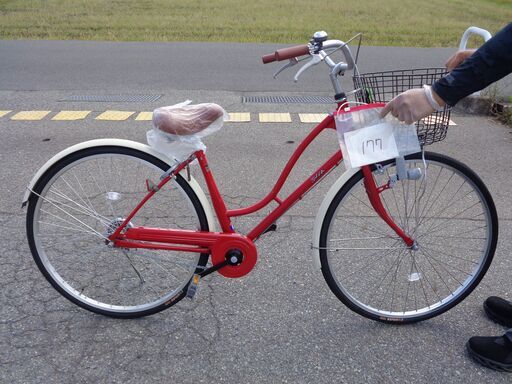 BelAir 27インチ 軽快車 シングル 赤／アイボリー （177）