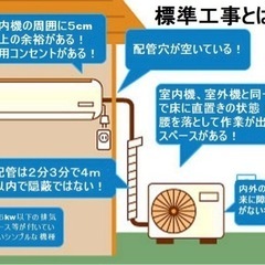 最短翌日工事　9800円〜　エアコン　取り付け工事 - 山形市