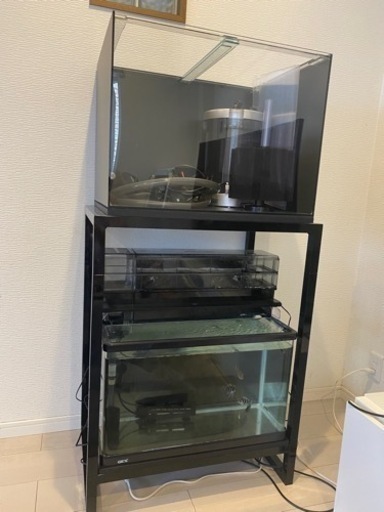 600×450×450 4面ブラック　アクリル水槽　セット　引取り限定