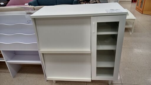 ★ジモティ割あり★  収納棚 白 H95.5×D44×W89.5 クリーニング済み TJ901