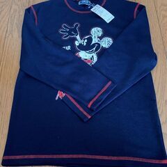 薄手トレーナー ミッキーマウスプリント アウトドア ルーム パジャマ ユニセックス 新品未使用 ネイビーの画像