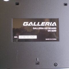 GALLERIA　ガレリア　gaming keyboard　ゲーミングキーボード　GK-6260の画像