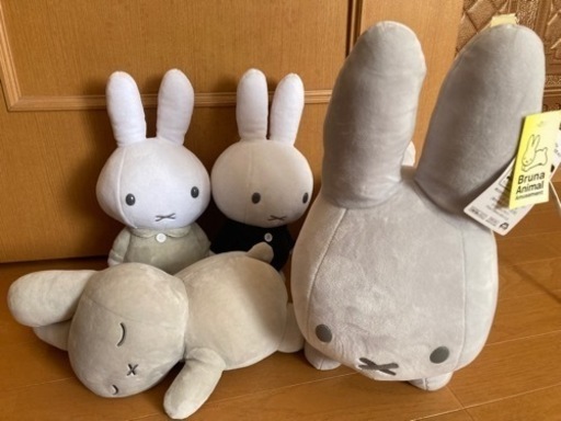 ミッフィとブルーナ(グレー) ぬいぐるみ