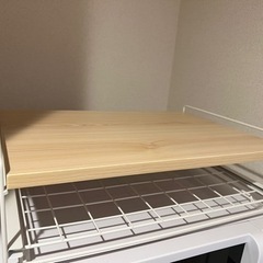 スライド棚付きレンジ上ラック スペース活用