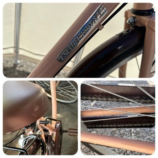 自転車　26インチ　エスコートタウン　シャインオレンジ
