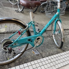 自転車　22インチ　グリーン