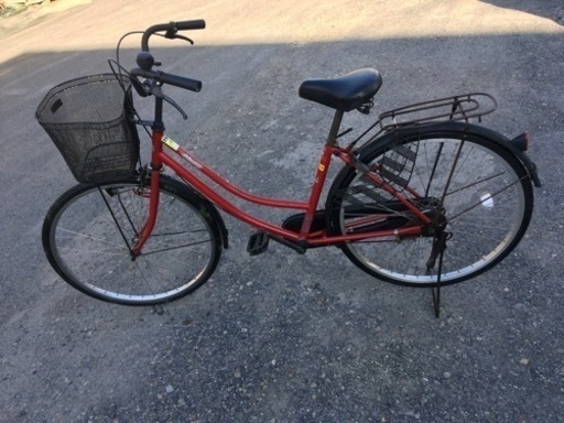 自転車26インチ赤