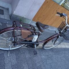 [BRIDGESTONE] Assista(アシスタ) 26吋電動アシスト自転車 6.6Ahバッテリー+充電器+キー2本付き(カラメルブラウン)の画像