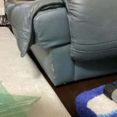 牛革ソファの画像