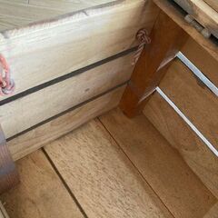 未使用/アンティーク仕上げ　木製収納ケース　蓋付き　：　発送不可・引取り限定（鳥取市又は岡山市）の画像