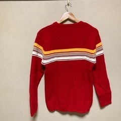 AIPA アイパ　ニットセーター　メンズ　レッド　【未使用タグ付き　Mサイズ】の画像