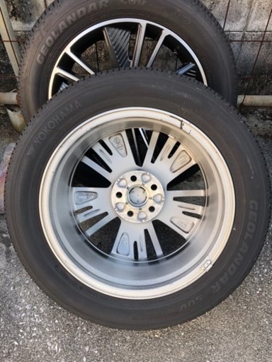 新型デリカd5 アーバンギア純正ホイールタイヤナット付き、225/18r5.5