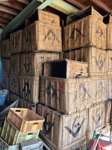 【取引可能】竹籠　お茶農家　保管　お茶摘み