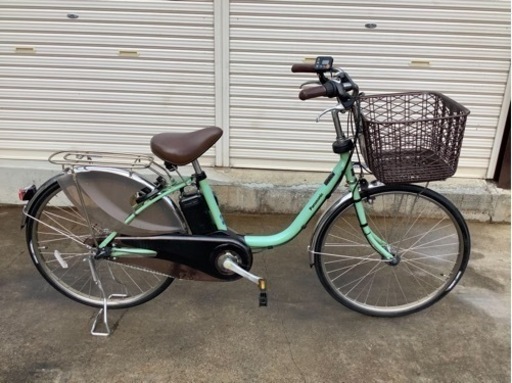 67パナソニック最新機種電動アシスト自転車vivi 24インチ　ウスミドリボディー