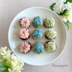 白あんで作る季節のお花「紫陽花ひとくち華おはぎ」レッスン