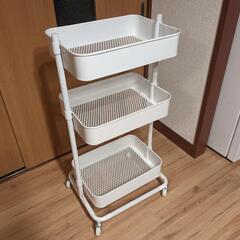 ■　スチール製キッチンワゴン、収納家具、キャスター付き、山梨県甲斐市