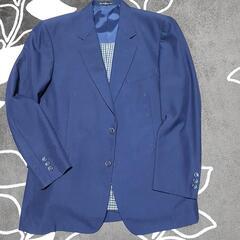 (お譲りします)スーツ　メンズ　ジャケットズボンセット紺色チェック