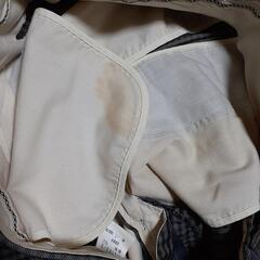 (お譲りします)スーツ　メンズ　ジャケットズボンセット紺色チェックの画像