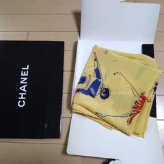 CHANEL スカーフ　大判スカーフ　マドモアゼル　イエローの画像