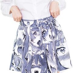 アヘ顔 服 プリーツスカート コスプレ 衣装 アニメ モノトーン...