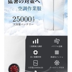 新品　未開封空調作業服の画像