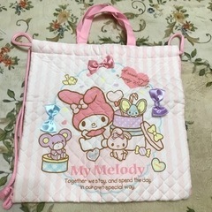 (取引中)マイメロ　ハンドバッグ3点セットおまけ付きの画像
